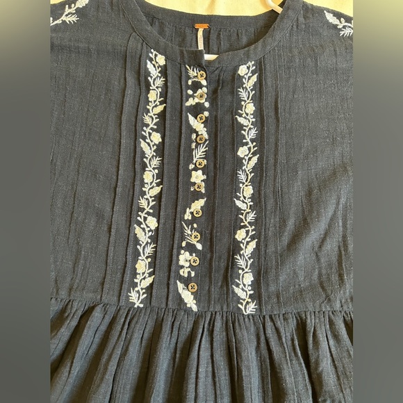 NEW Free people Santiago Embroidered Minidress Black Size S - Picture 9 of 10